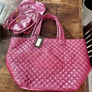 COPY - MZ Wallace Large Tote - Garnet Quil Red